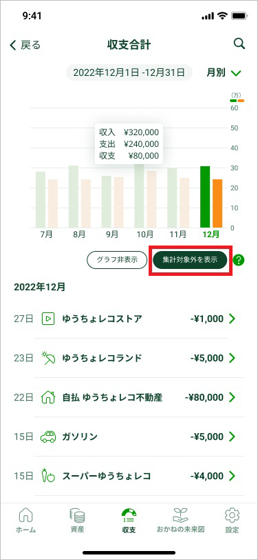 収支合計