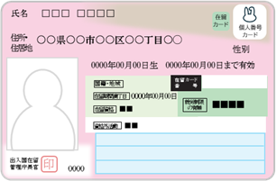 特定在留カードの画像